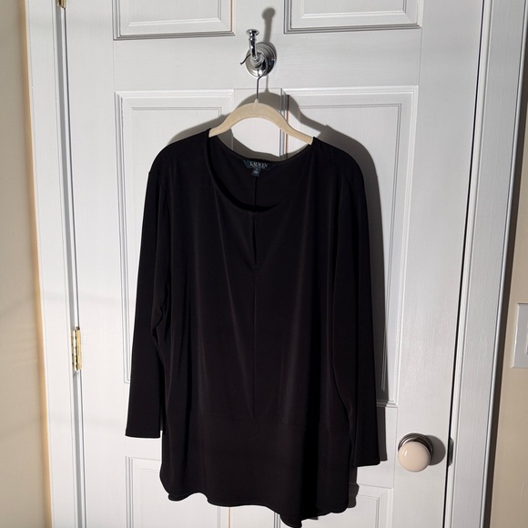 Ralph Lauren Tops - Ralph Lauren Tunic Top, Black Long Sleeve Women's